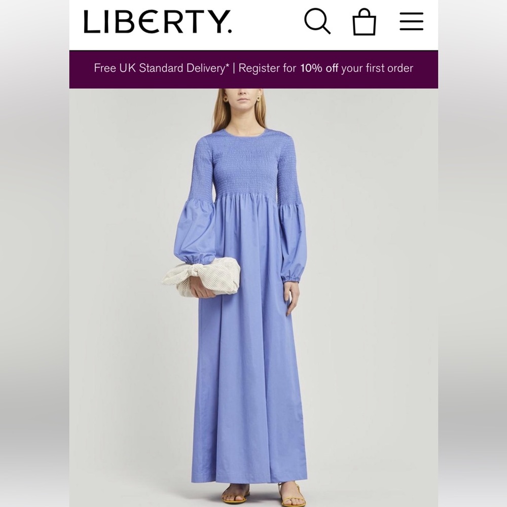Rodebjer Blue Dress Long Sleeve Dress Size Small